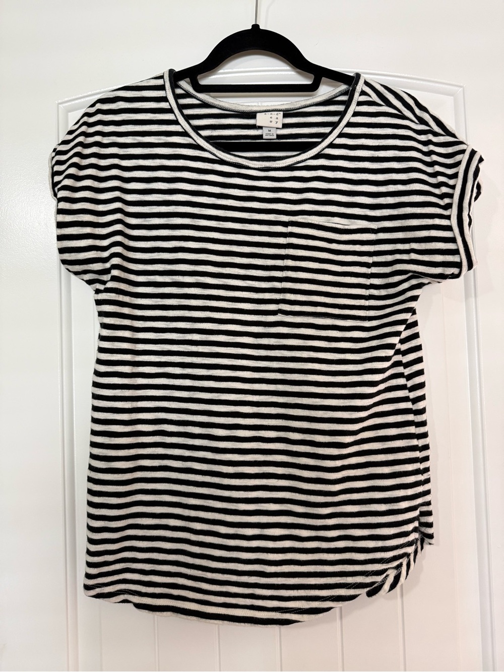 Striped Pocket Tee - Black & White Women’s Top